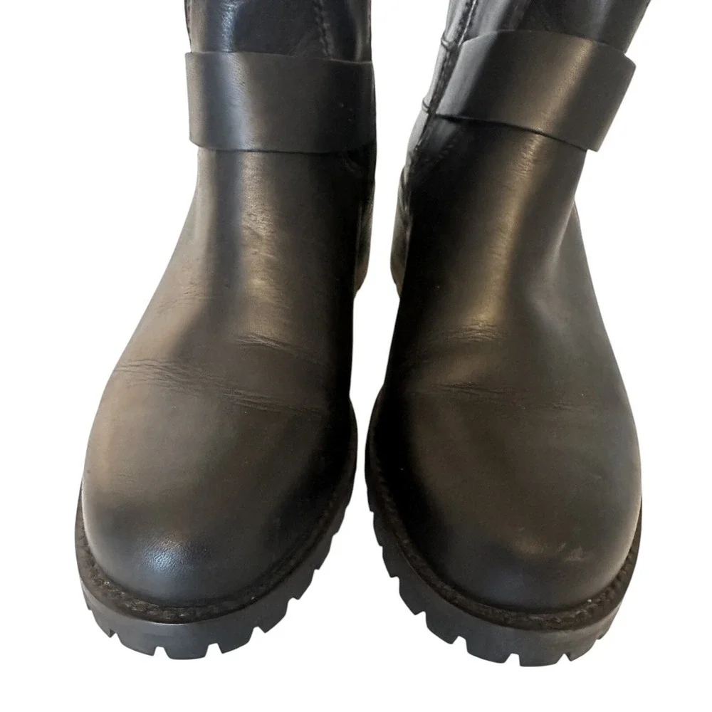Cole Haan Champlain Waterproof Leather Boot Sz 7 Biker Rockabilly Metal Classic